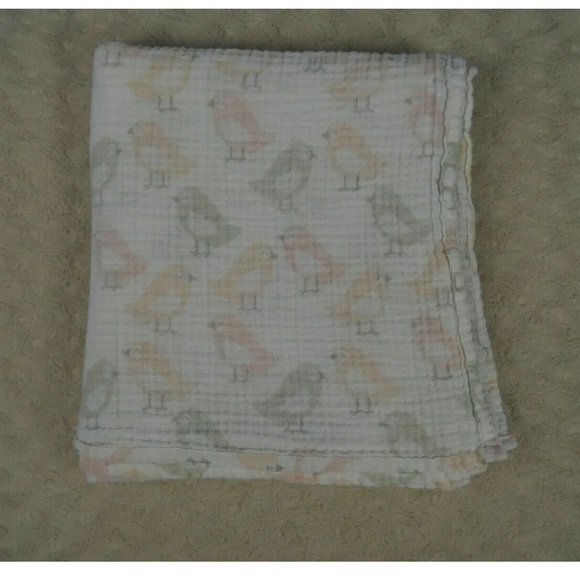cloud island Bedding Cloud Island Birds Print Baby Swaddle Blanket